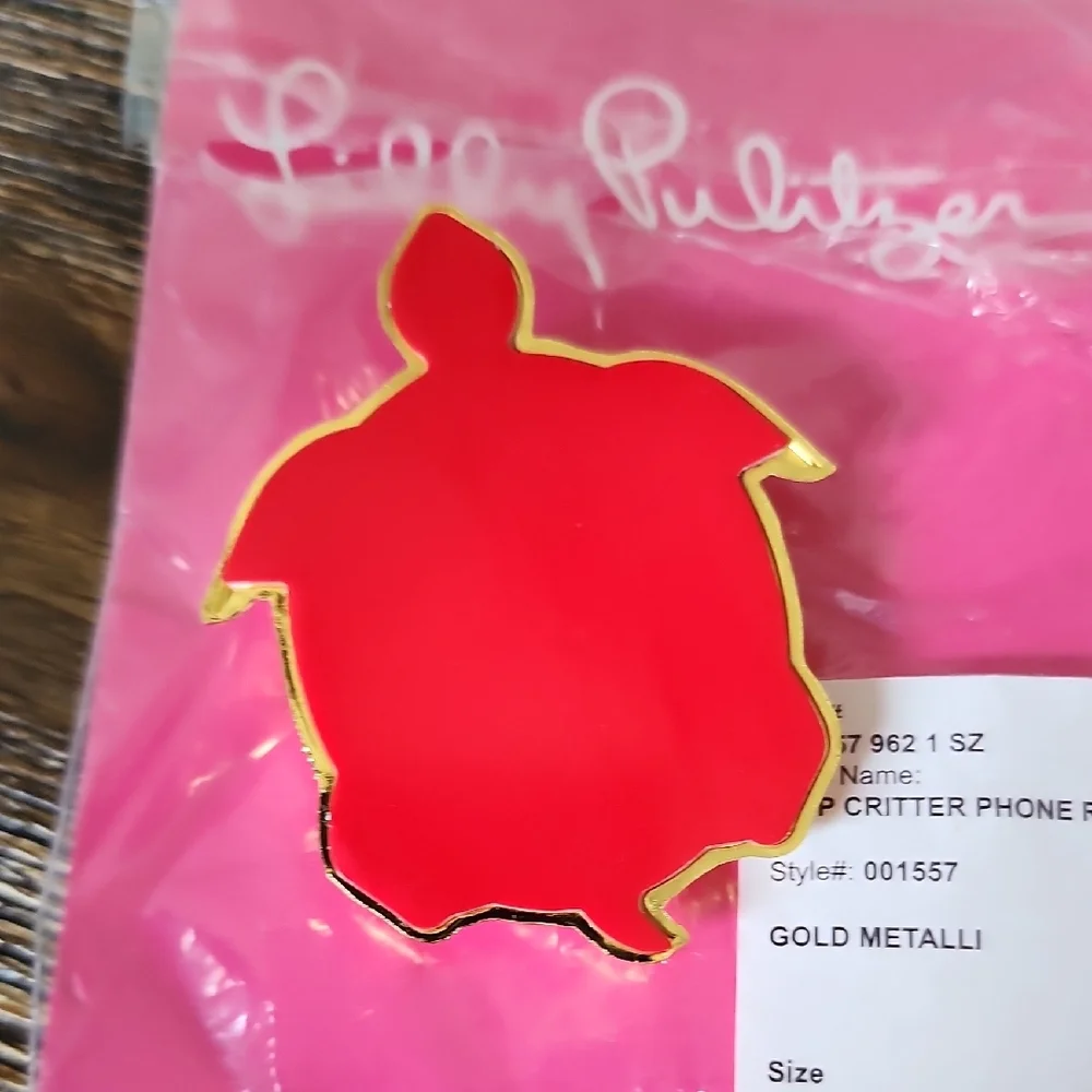 Lilly Pulitzer Gold Turtle Phone Accessory - Picture 3 of 4